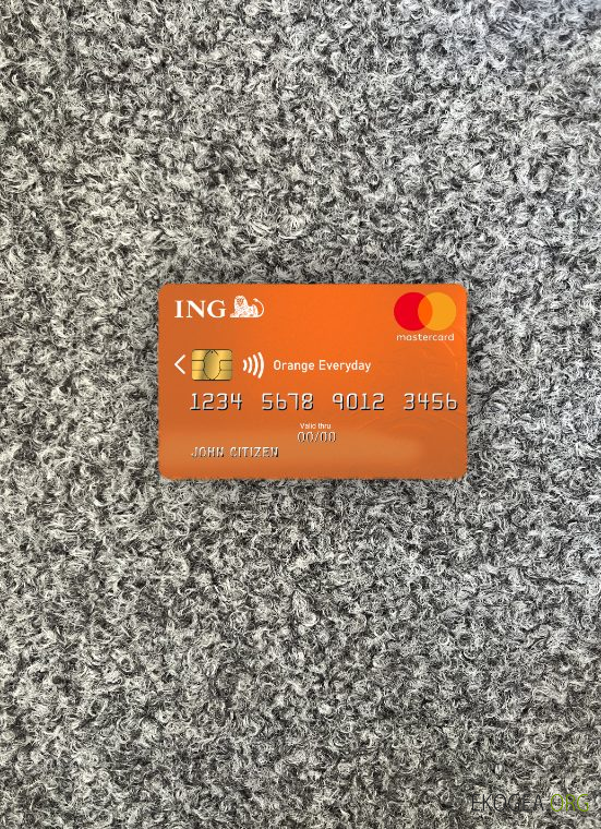 Pays , Bas ING Orange MasterCard photolook recto